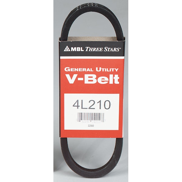 Mbl Mitsuboshi FHP General Utility V-Belt 0.5 in. W X 21 in. L For Fractional Horsepower Motors 4L210A - main
